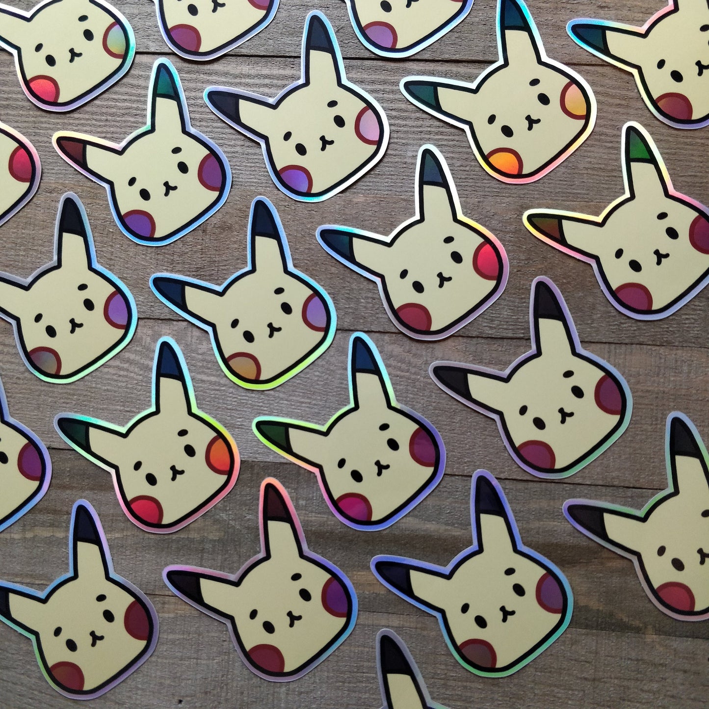 Holographic Chibi Pikachu Sticker