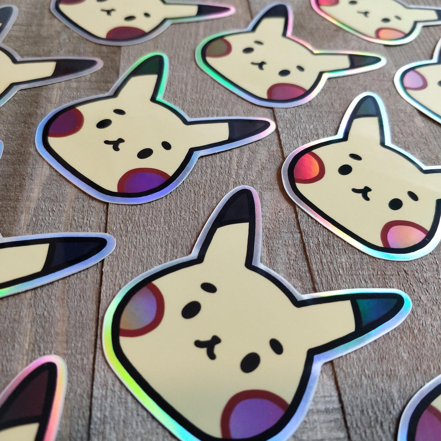 Holographic Chibi Pikachu Sticker