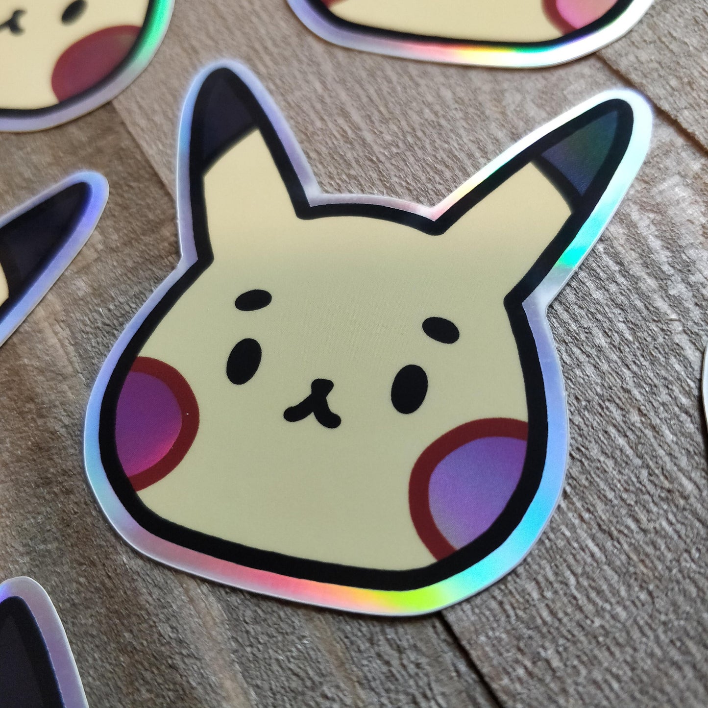 Holographic Chibi Pikachu Sticker
