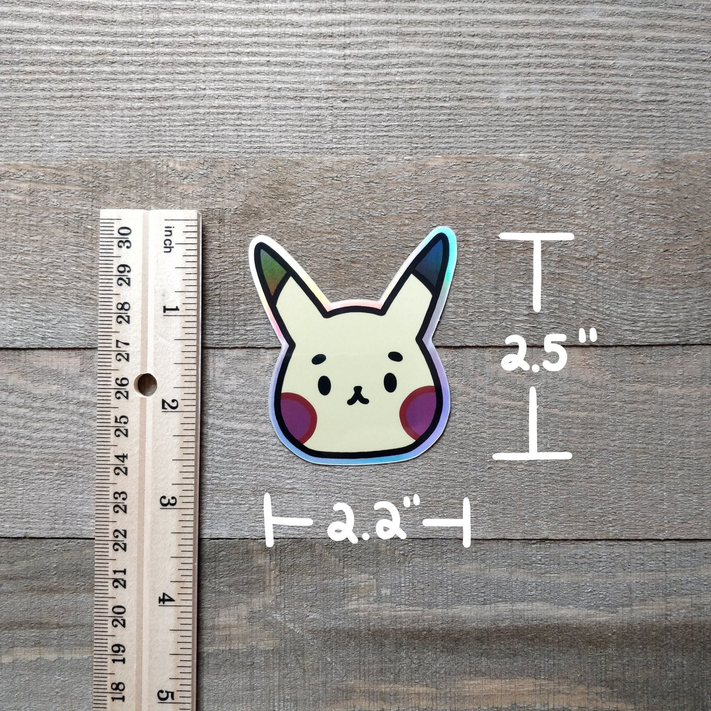 Holographic Chibi Pikachu Sticker